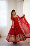 Elegant Embroidered Sequence Designer Anarkali Three Piece Set