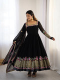Elegant Embroidered Sequence Designer Anarkali Three Piece Set