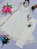 Anarkali Style Heavy Fox Georgette Gown with Pant & Dupatta