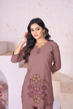 Designer Embroidered Rayon Co-Ords Set – Stylish Top & Pant