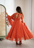 Elegant Embroidered Rainbow Sequence Anarkali Three Piece Set