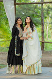 Premium Chinon Silk Embroidered Anarkali Gown with Dupatta