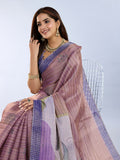 Lavender Floral Printed Saree