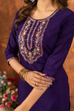 Embroidered Kurti, Salwar & Dupatta Set