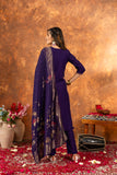 Embroidered Kurti, Salwar & Dupatta Set