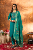 Embroidered Kurti, Salwar & Dupatta Set