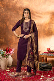 Embroidered Kurti, Salwar & Dupatta Set