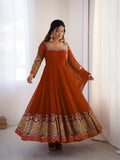 Luxury Sequin Embroidered Anarkali with Dupatta
