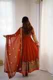 Luxury Sequin Embroidered Anarkali with Dupatta