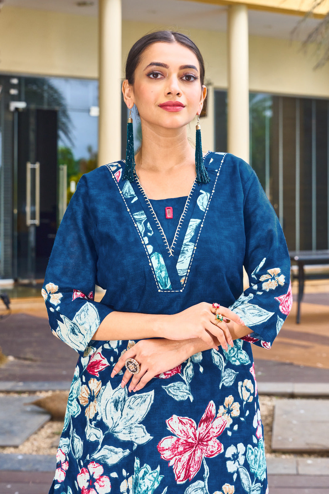 Designer Festive Cotton Co-ord Set with Handwork Detailing – Premium Quality