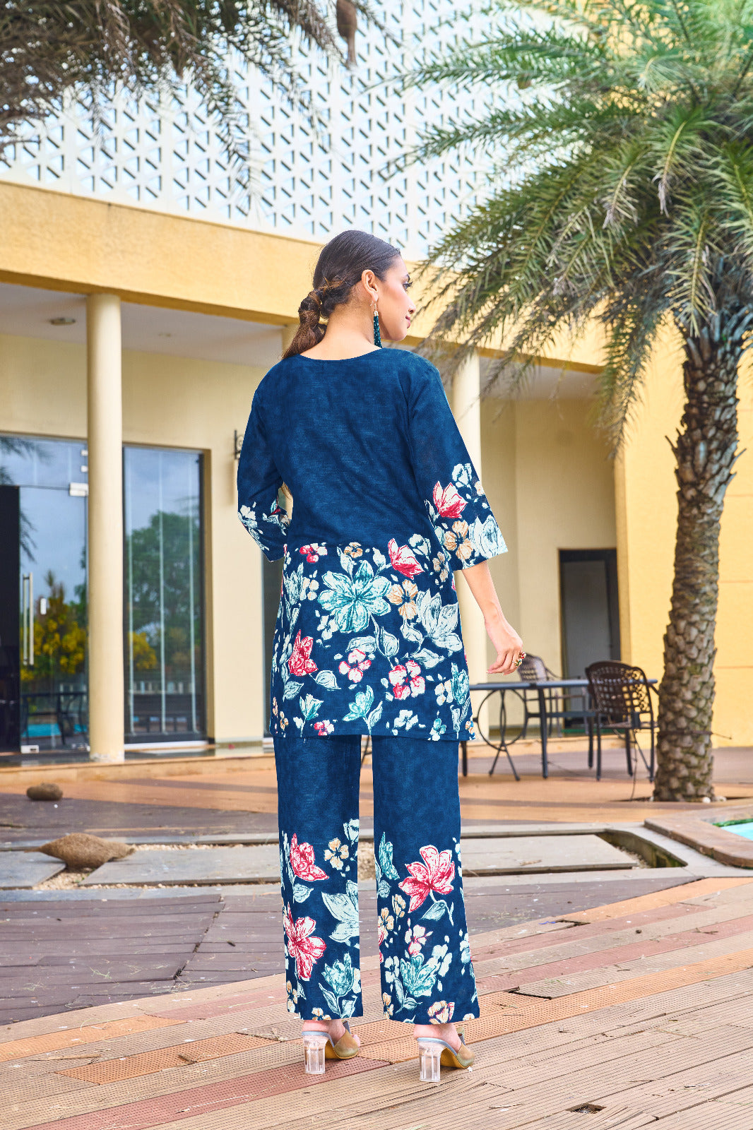 Designer Festive Cotton Co-ord Set with Handwork Detailing – Premium Quality
