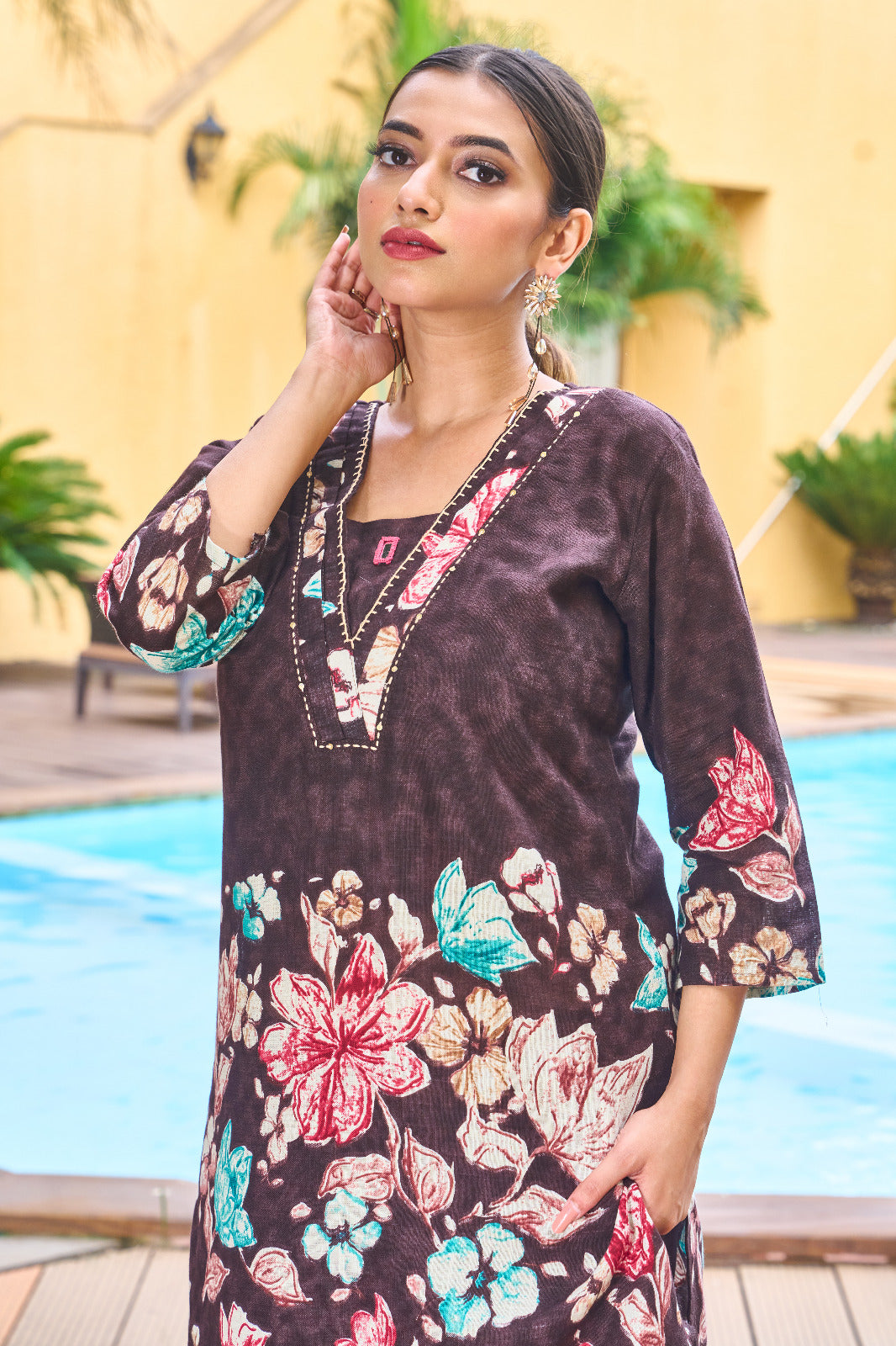 Designer Festive Cotton Co-ord Set with Handwork Detailing – Premium Quality