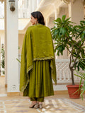 Elegant Embroidered Anarkali Kurti with Pant & Dupatta (Stitched – 3 Piece Set)