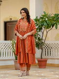 Elegant Embroidered Anarkali Kurti with Pant & Dupatta (Stitched – 3 Piece Set)