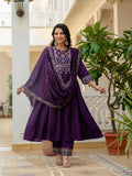 Elegant Embroidered Anarkali Kurti with Pant & Dupatta (Stitched – 3 Piece Set)