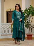 Elegant Embroidered Anarkali Kurti with Pant & Dupatta (Stitched – 3 Piece Set)