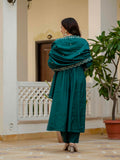 Elegant Embroidered Anarkali Kurti with Pant & Dupatta (Stitched – 3 Piece Set)