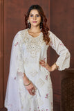 Women’s Heavy Viscose Roman Embroidered Kurta Set with Organza Dupatta | Premium Festive Collection