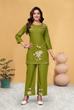 Heavy Viscose Rayon Embroidered Co-Ord Set