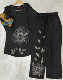 Premium Embroidered Viscose Rayon Co-Ord Set