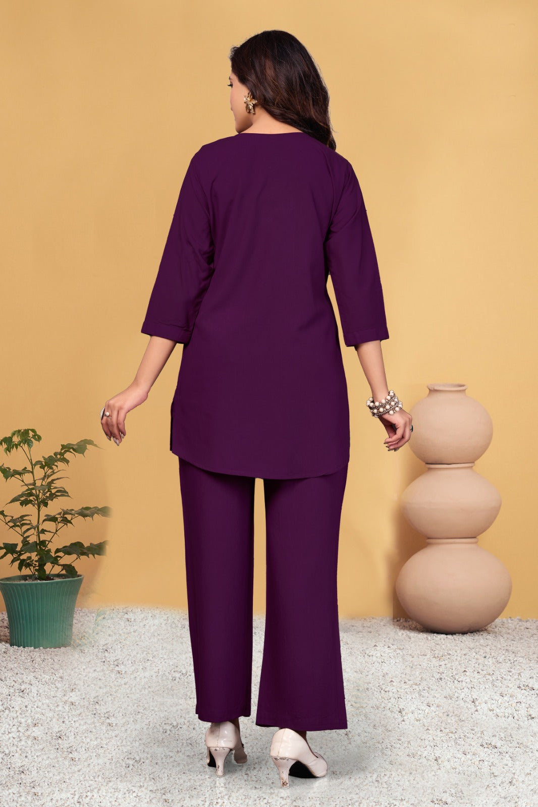 Premium Embroidered Viscose Rayon Co-Ord Set