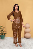 Premium Embroidered Viscose Rayon Co-Ord Set