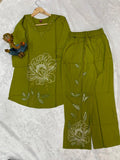 Premium Embroidered Viscose Rayon Co-Ord Set