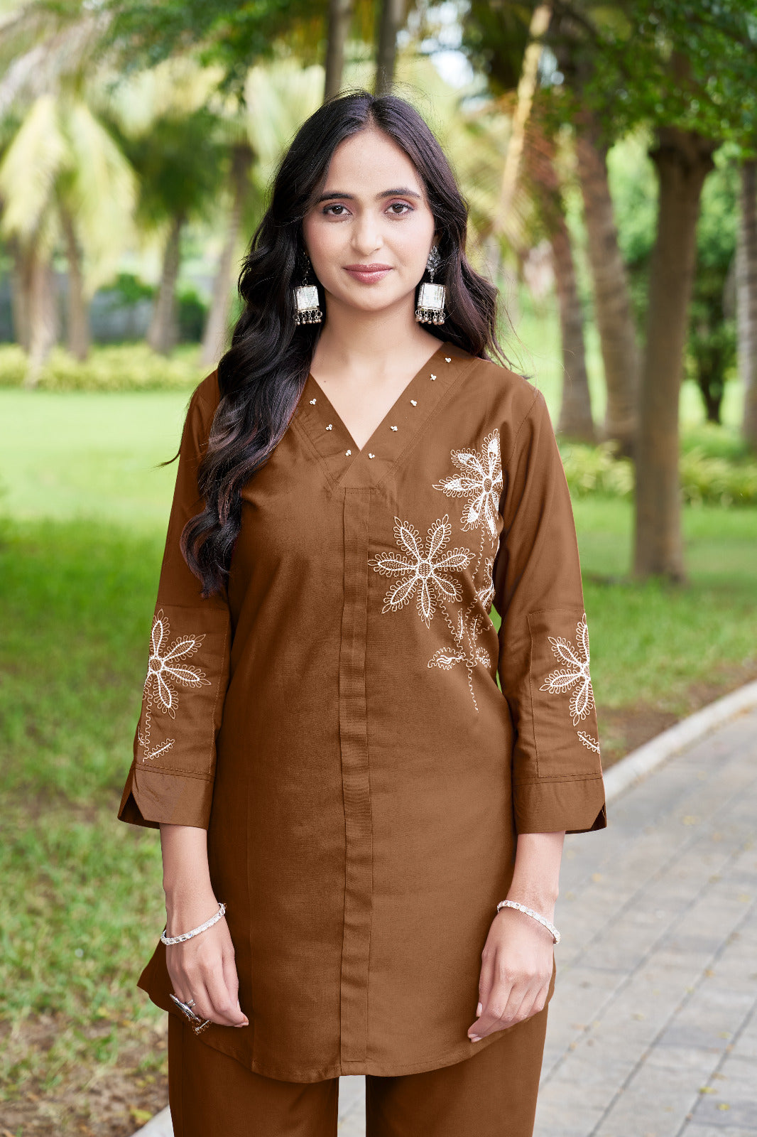 Heavy Rayon Embroidered Co-Ord Set