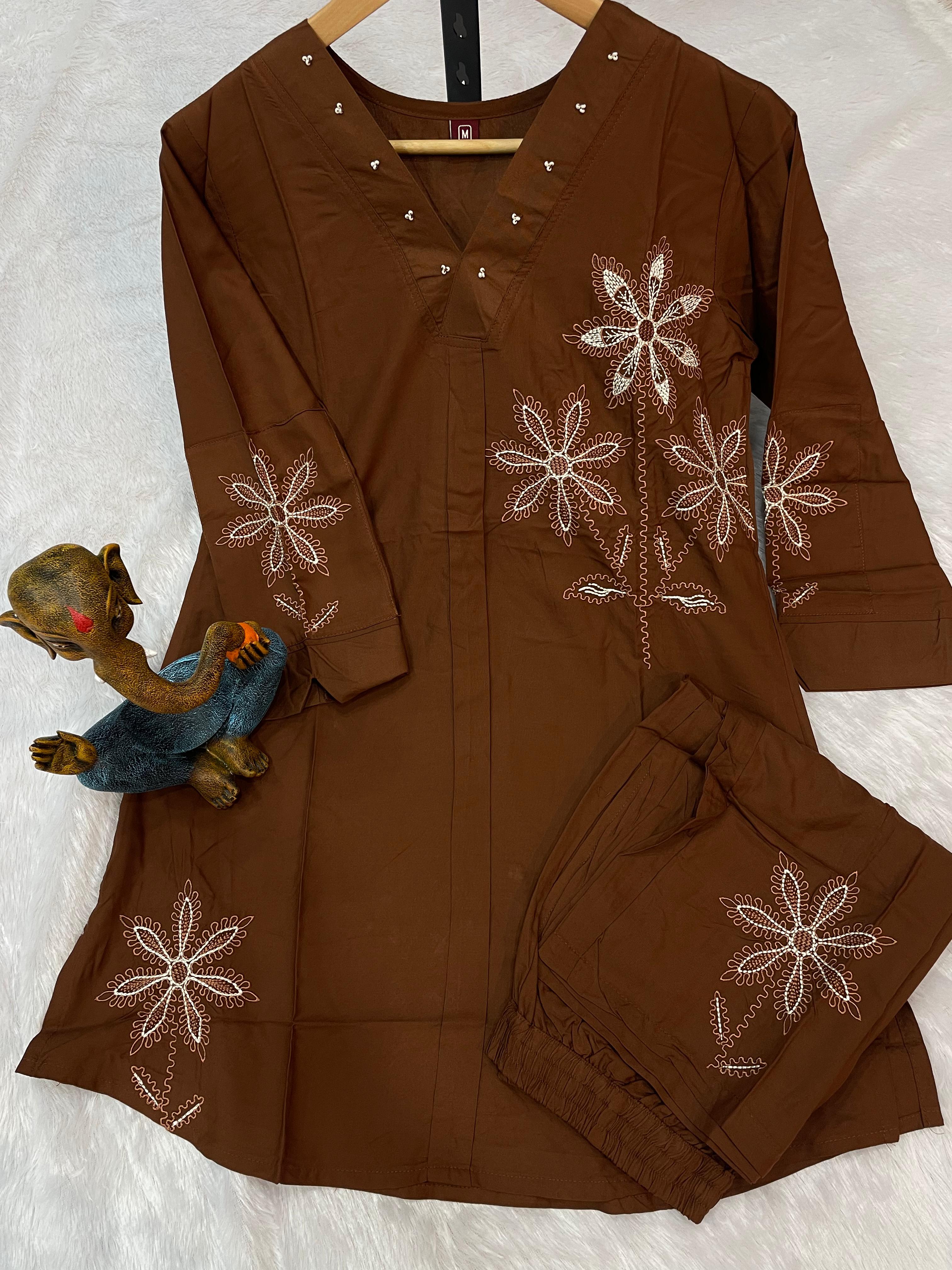 Heavy Rayon Embroidered Co-Ord Set