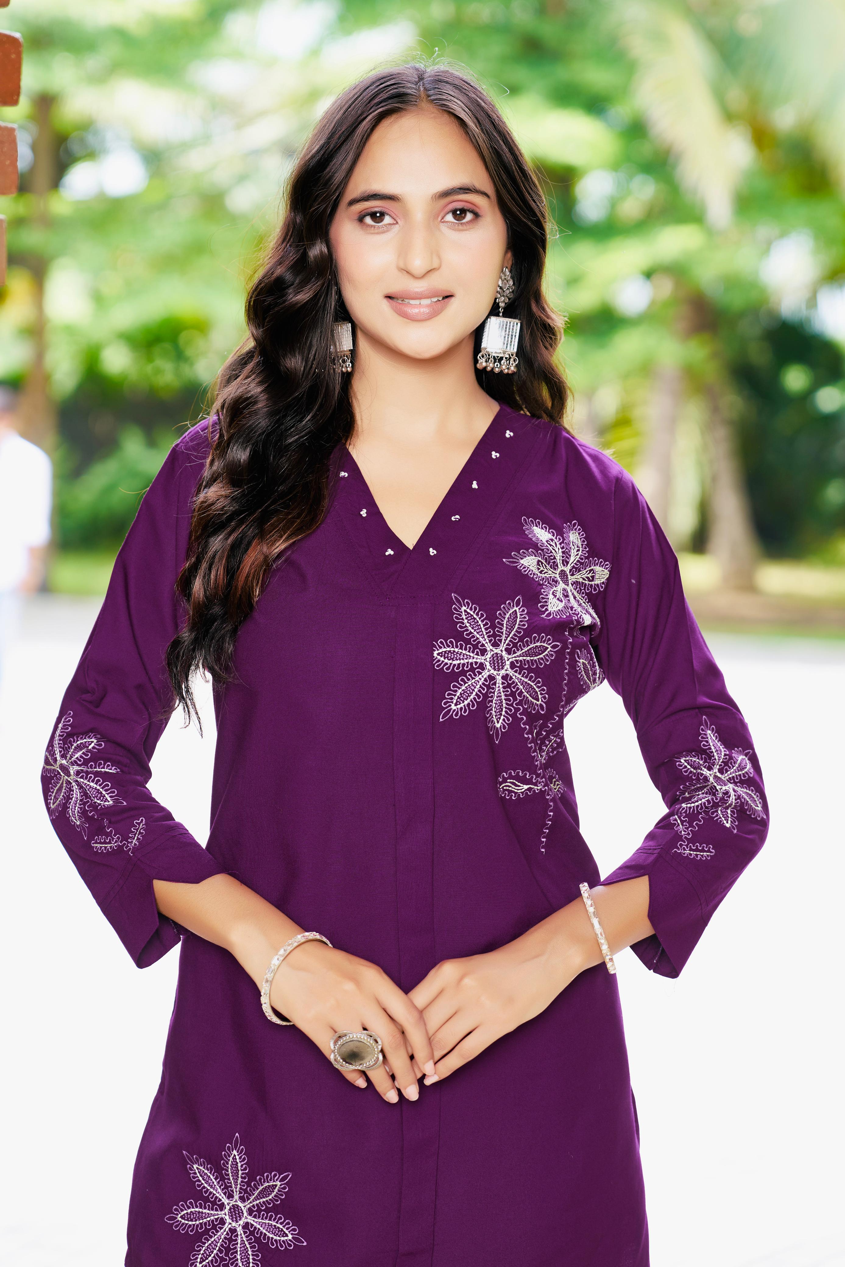 Heavy Rayon Embroidered Co-Ord Set
