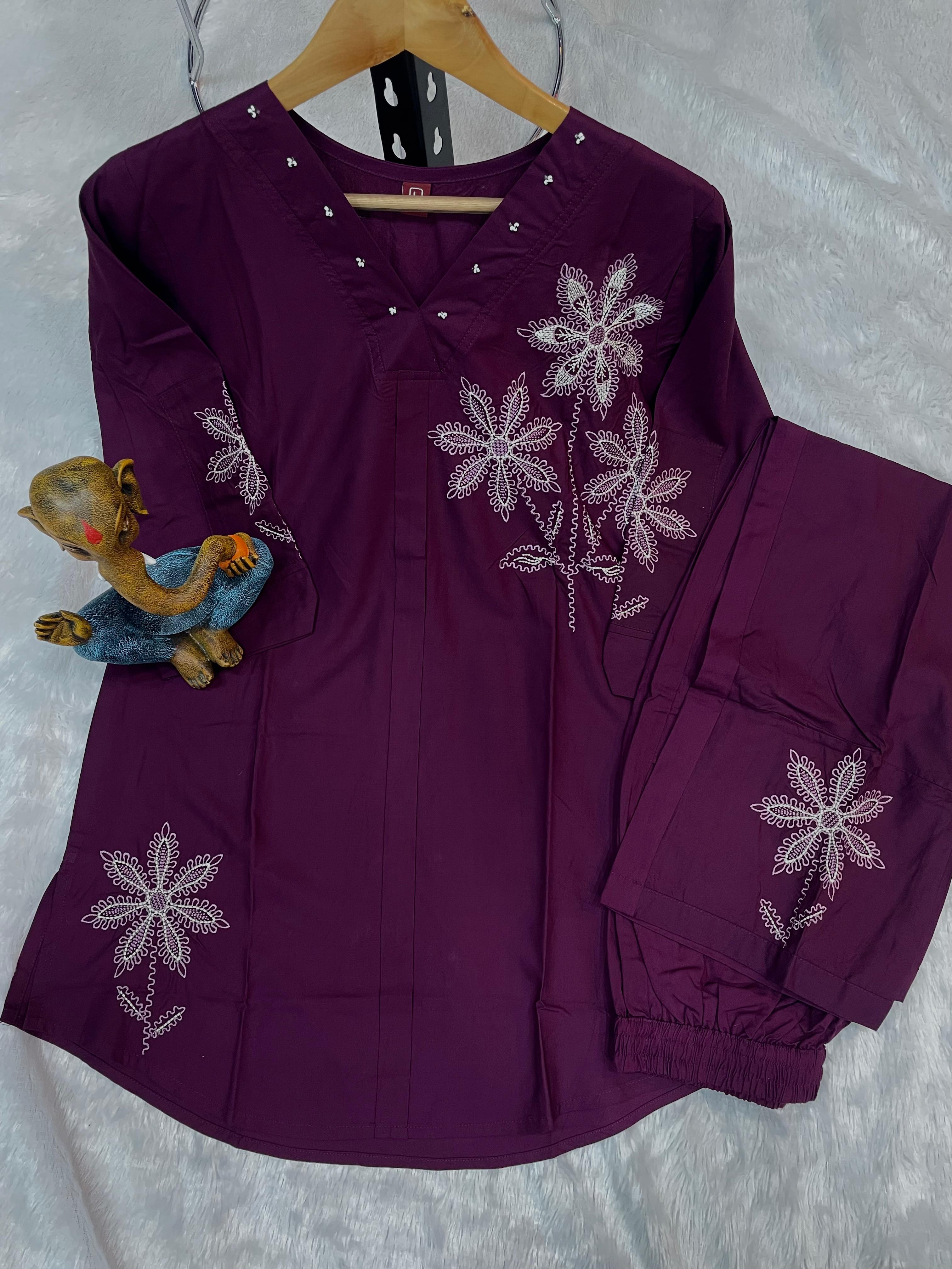 Heavy Rayon Embroidered Co-Ord Set