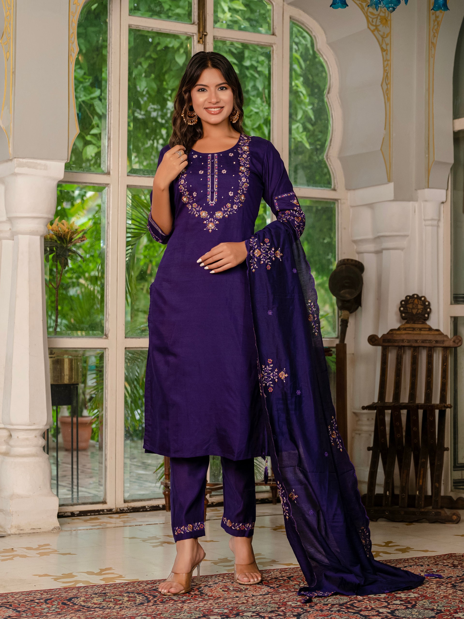 Elegant Straight Kurti Pant Dupatta