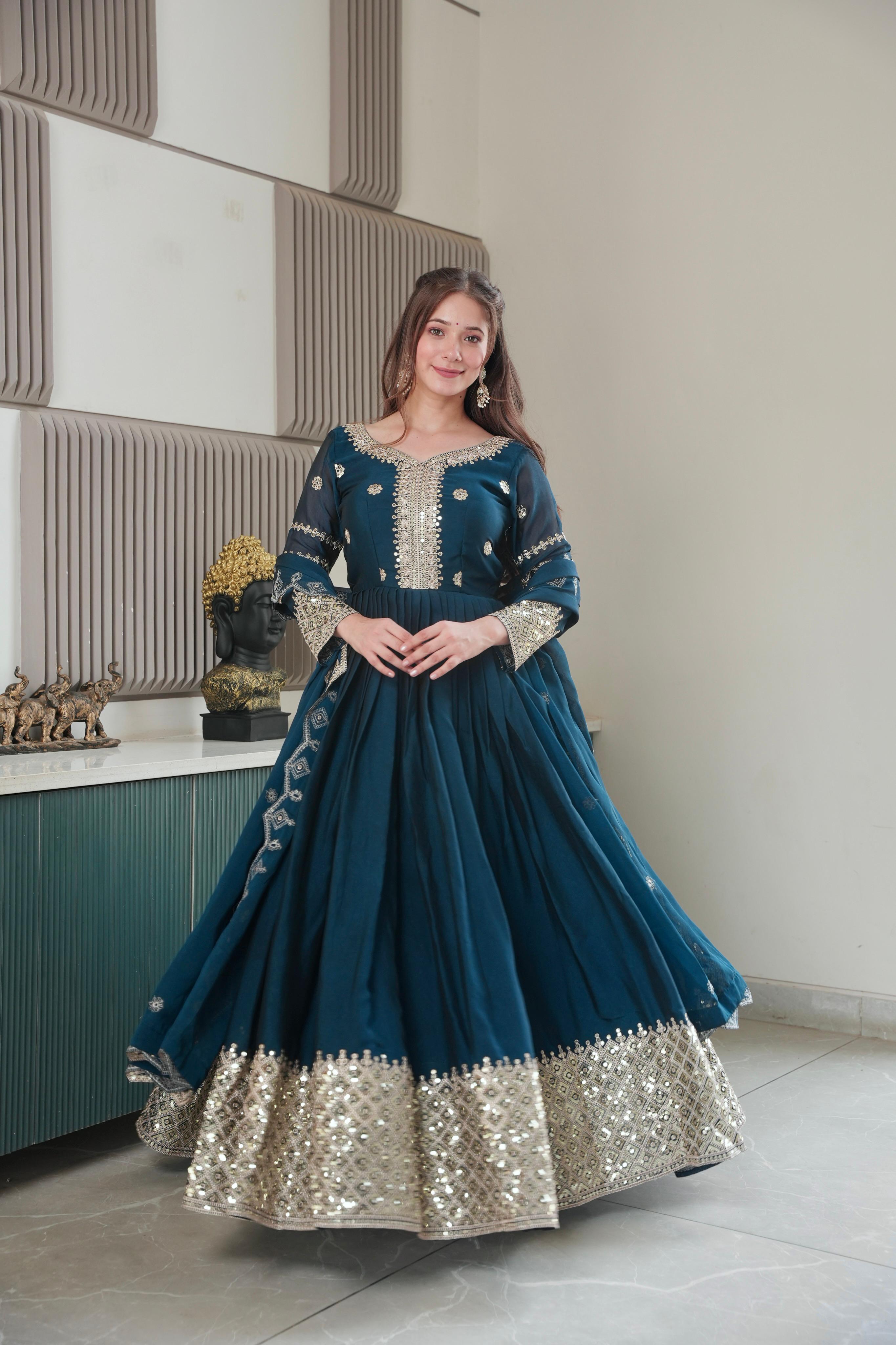 Noha Crush Silk Embroidered Gown with Dupatta – Full Stitched Festive Wear