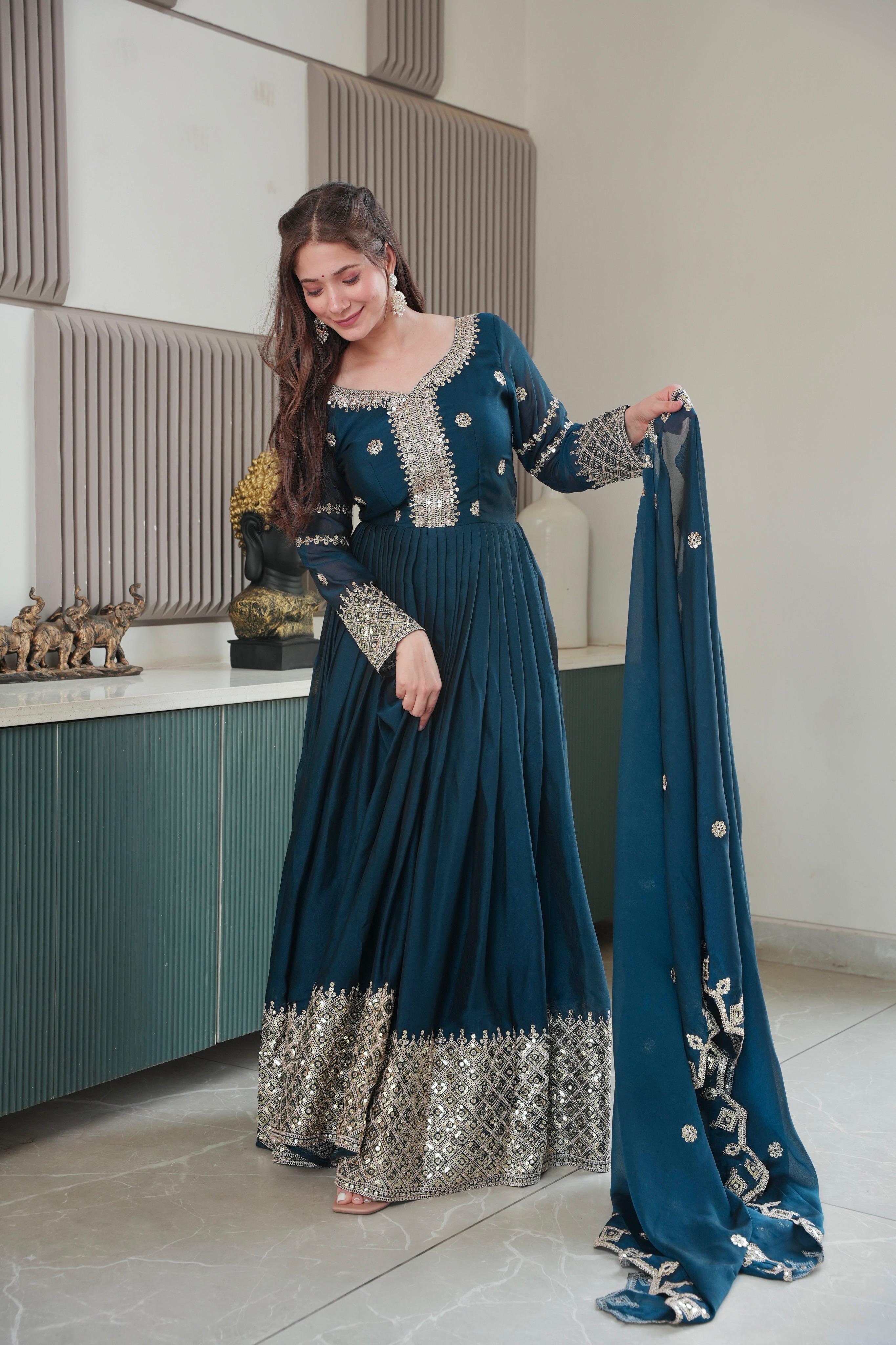 Noha Crush Silk Embroidered Gown with Dupatta – Full Stitched Festive Wear