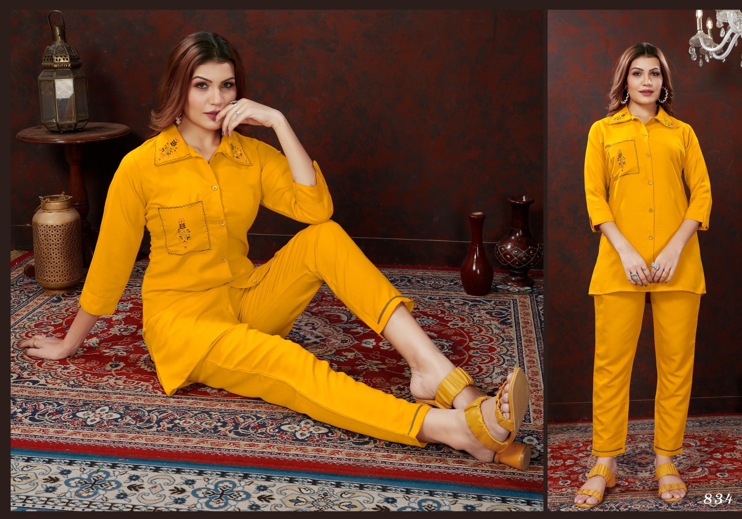 Women Maaza Cotton Co-Ord Set with Handwork – Stylish Kurti Pant Set with Pockets