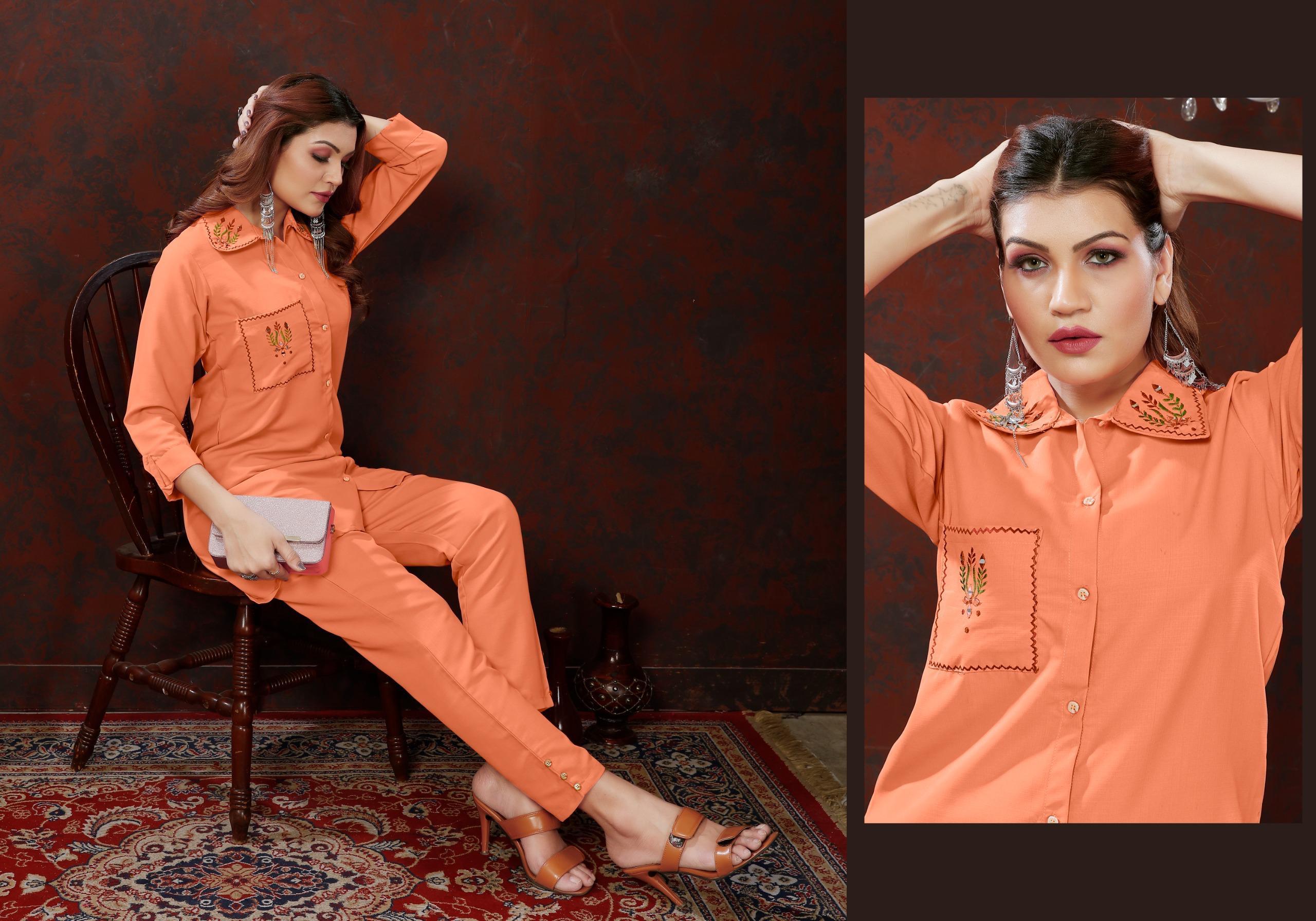 Women Maaza Cotton Co-Ord Set with Handwork – Stylish Kurti Pant Set with Pockets