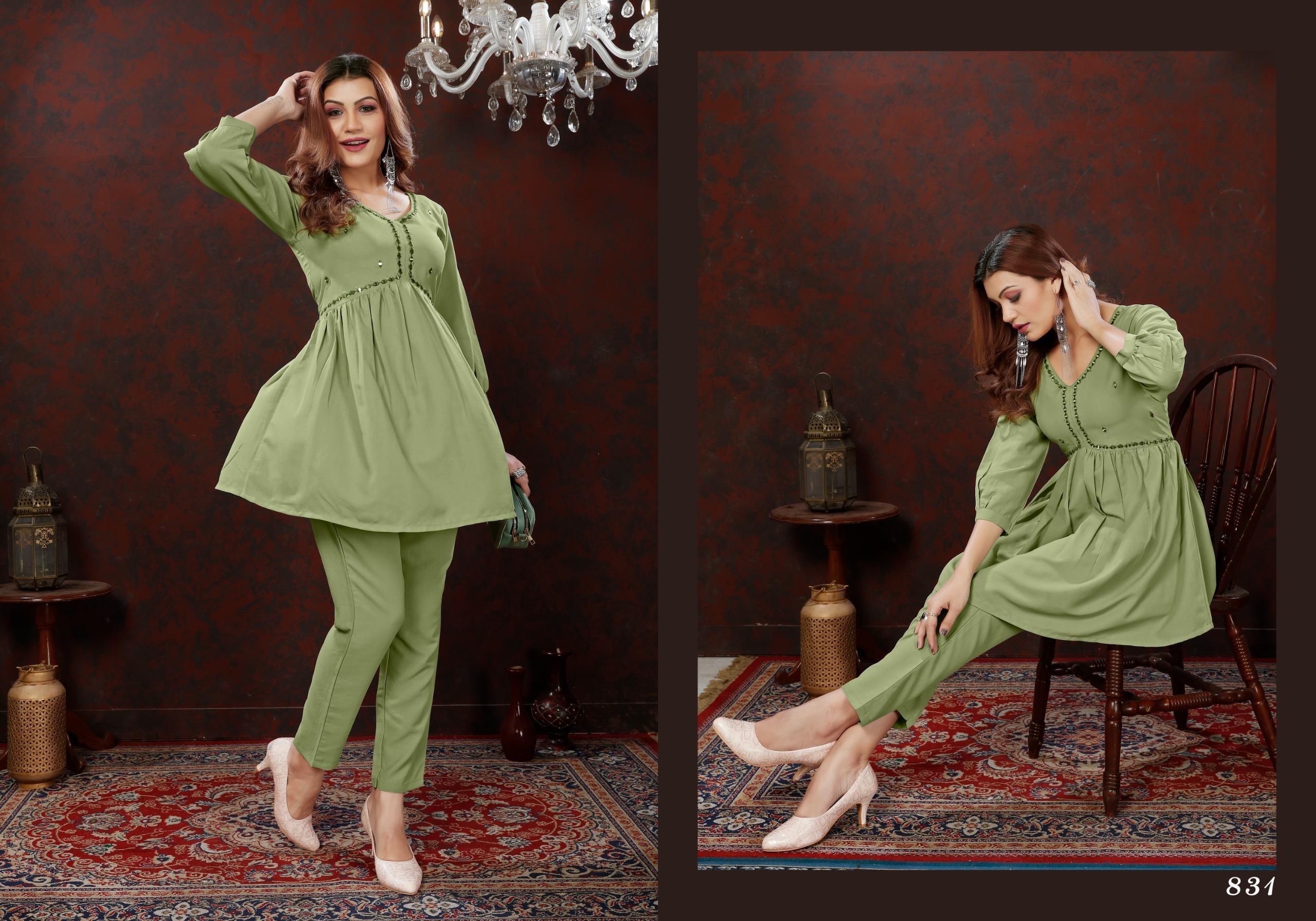 Women Maaza Cotton Co-Ord Set with Handwork – Stylish Kurti Pant Set with Pockets