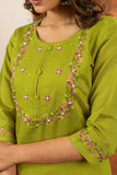 Elegant Embroidered Kurti Pant Dupatta Set