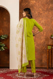 Elegant Embroidered Kurti Pant Dupatta Set