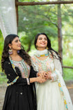 Premium Chinon Silk Embroidered Anarkali Gown with Dupatta