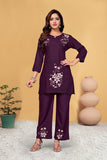 Heavy Viscose Rayon Embroidered Co-Ord Set