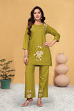 Heavy Viscose Rayon Embroidered Co-Ord Set