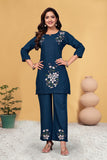 Heavy Viscose Rayon Embroidered Co-Ord Set