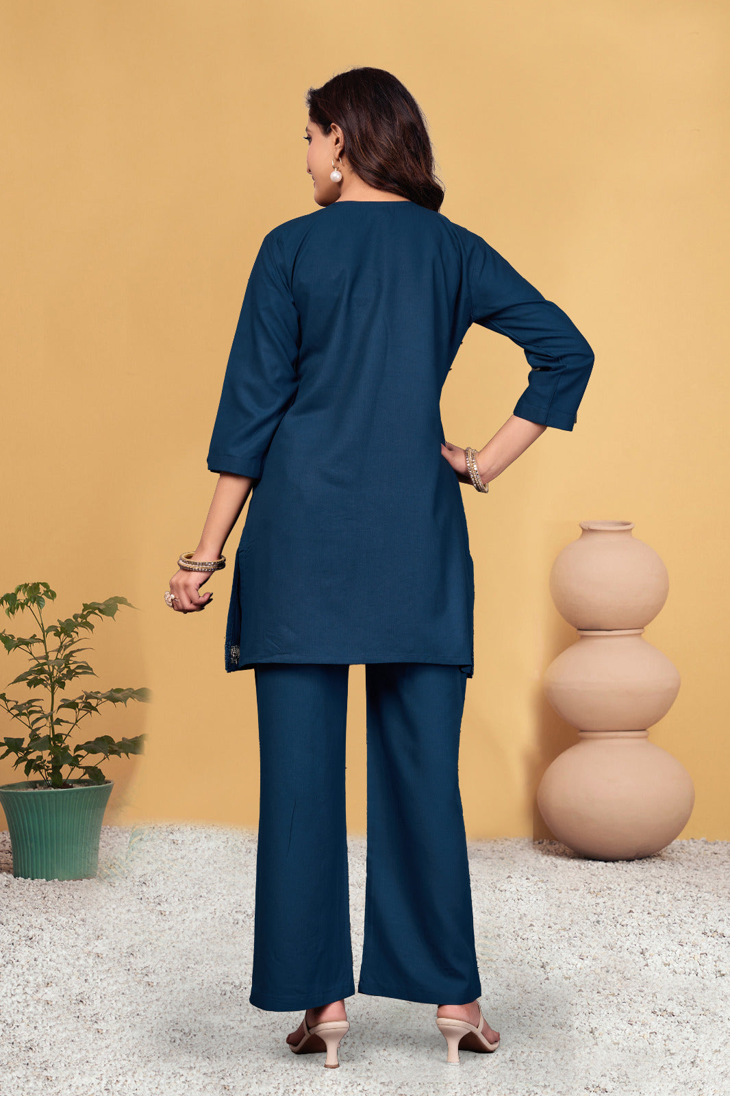 Heavy Viscose Rayon Embroidered Co-Ord Set