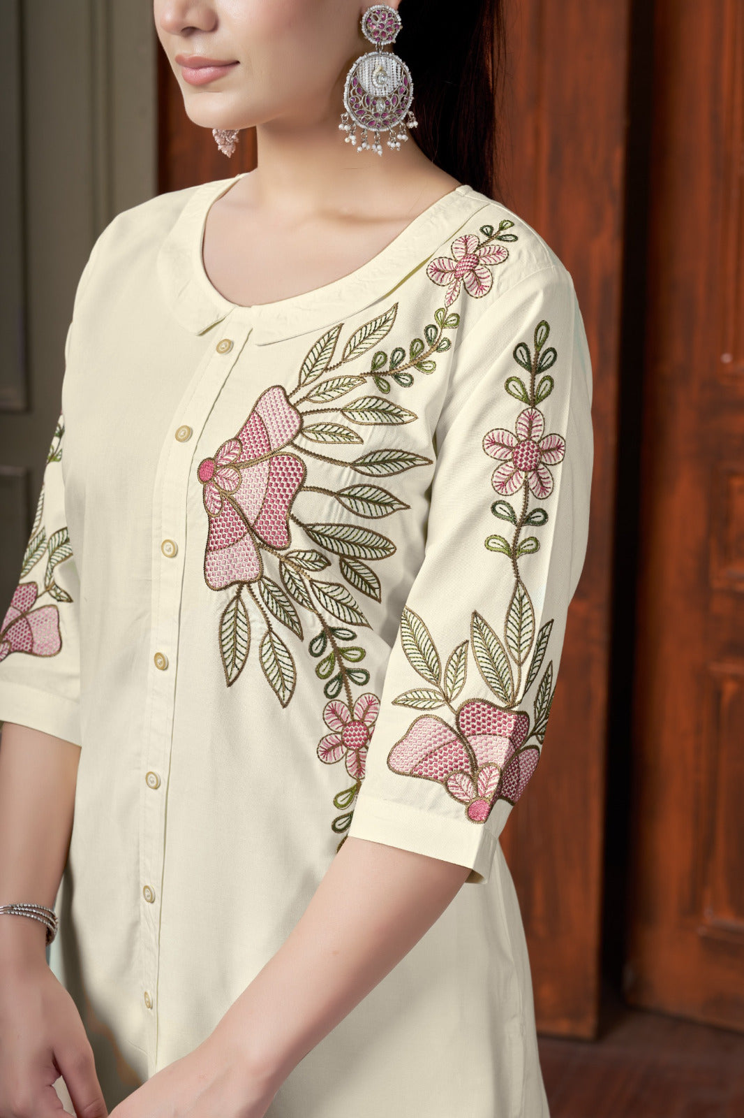 Embroidered Heavy Rayon Co-Ords Set (Top & Pant)