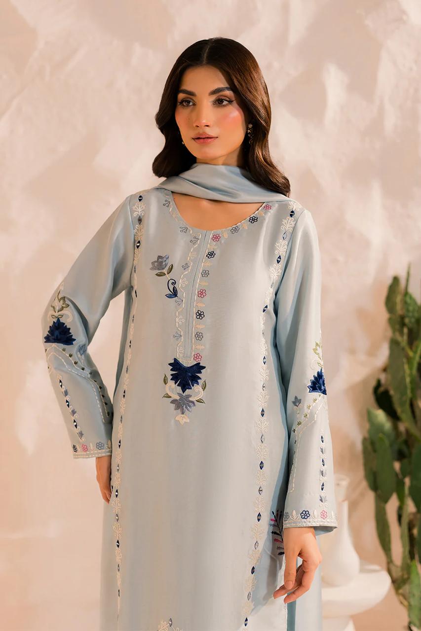 Women’s BSY Chanderi Silk Embroidered Kurta Set