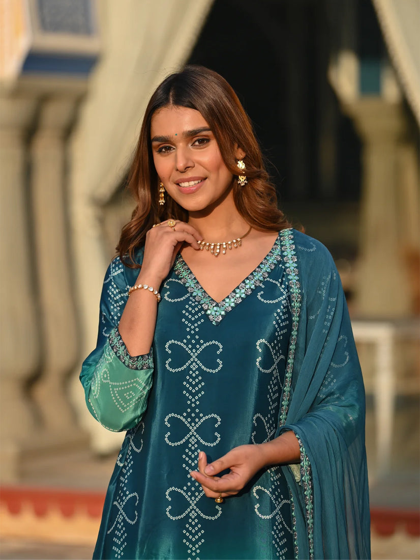 Premium Designer Kurti, Pant & Dupatta Set