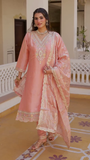 Jimmy Choo Silk Embroidery Sequence Work Top, Bottom & Dupatta Set
