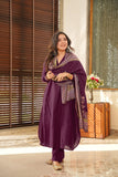 Women’s South Cotton Kurti with Pant & Chanderi Silk Dupatta