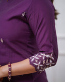Premium PV Chanderi Embroidered Kurta Set with Jacquard Dupatta